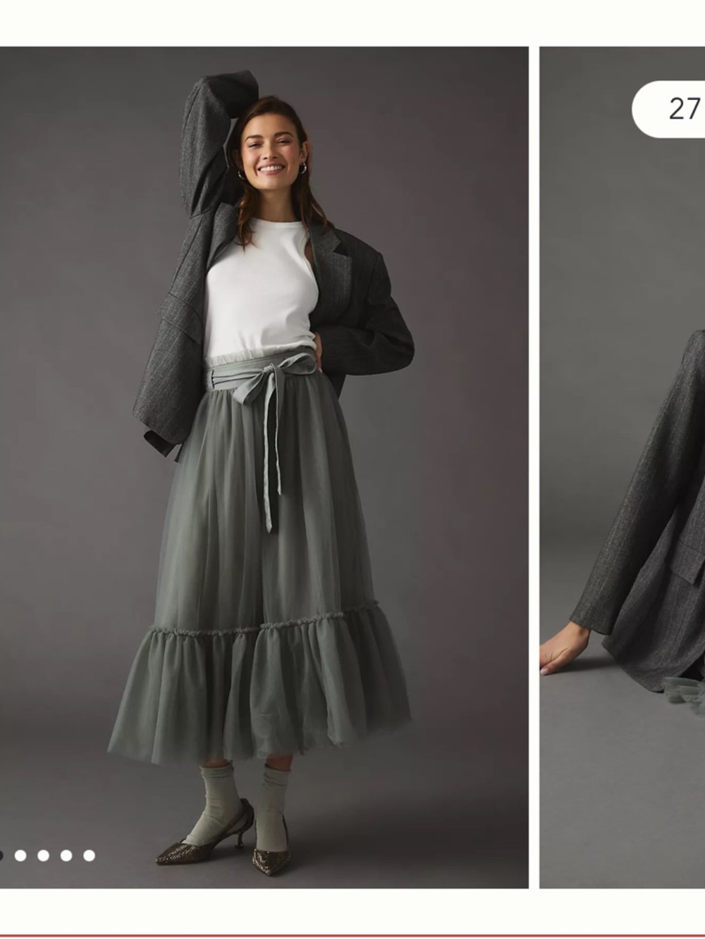 Pilcro midi skirt